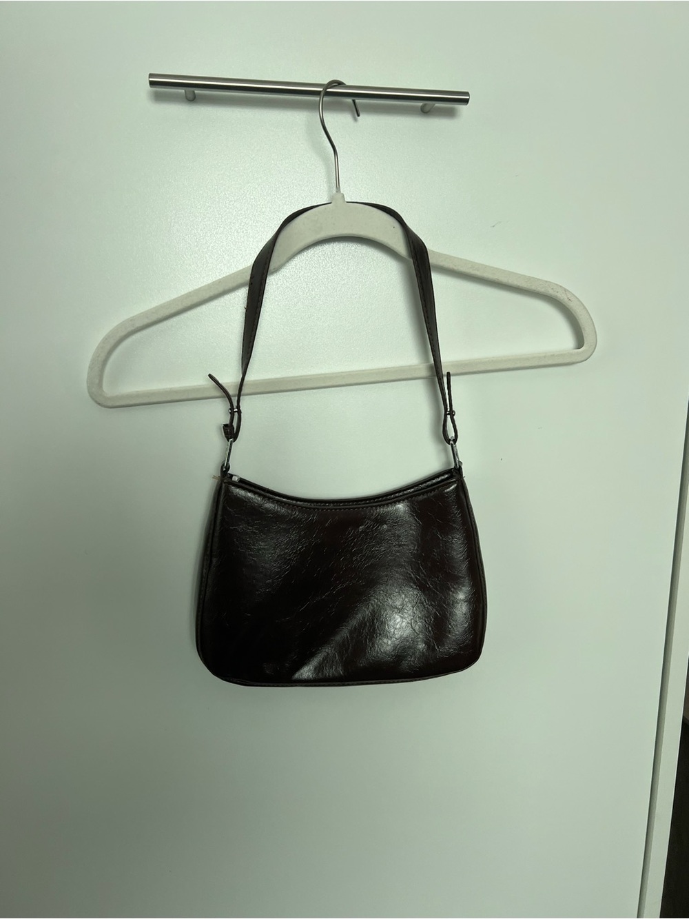 T.J.Maxx Dark Brown Leather Shoulder Bag